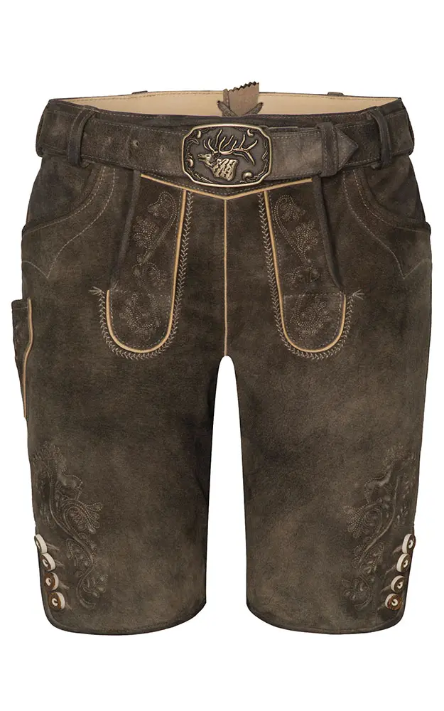 Lederhose Everest mit Gürtel, vulkan