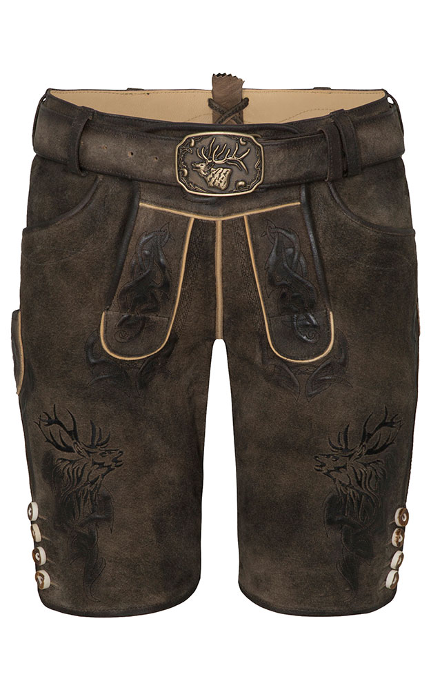 Lederhose Wayen mit Gürtel, vulkan