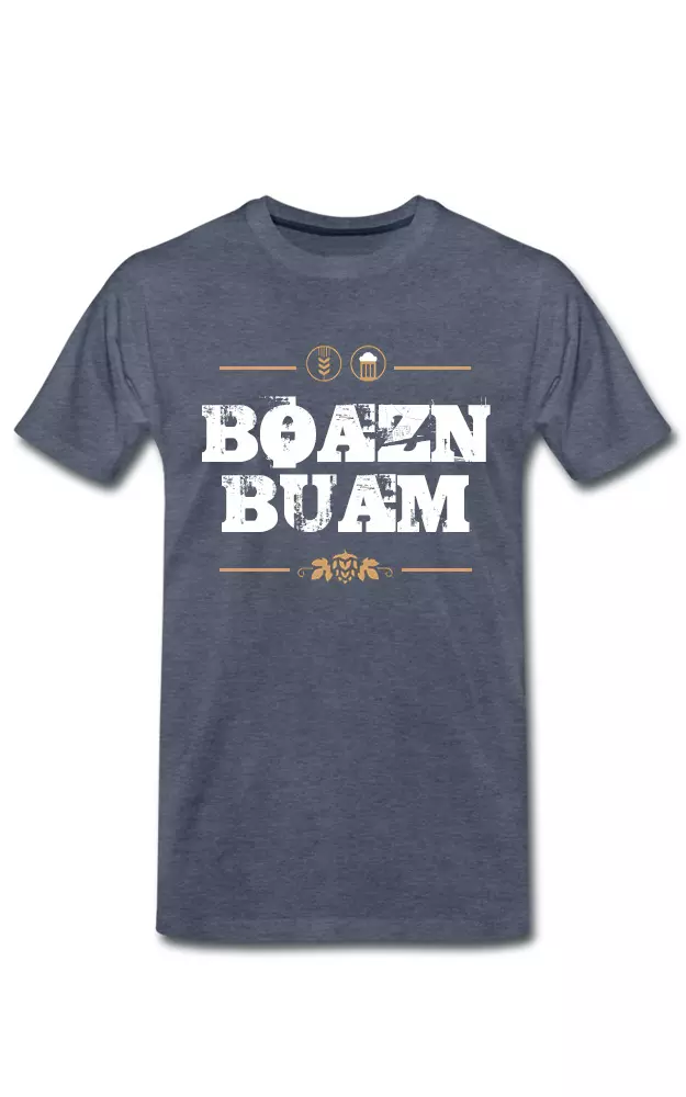 T-Shirt Boazn-Buam, blau meliert
