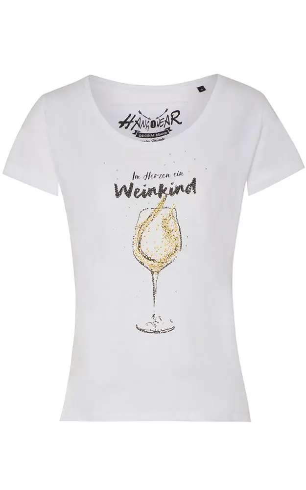 Damen-Shirt Weinkind, weiß