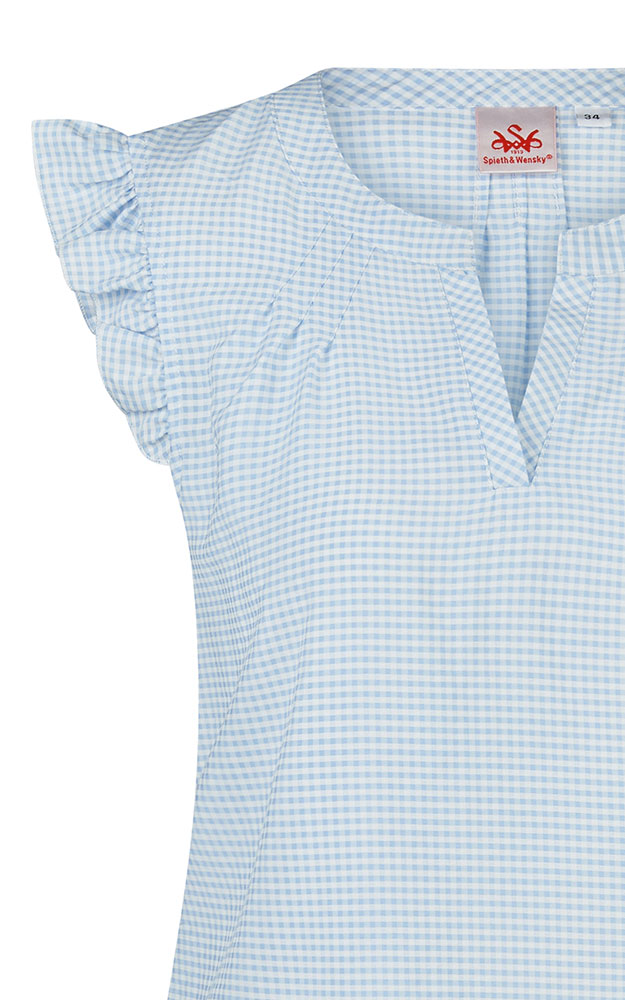 Trachtenbluse Hope, # weiß/hellblau