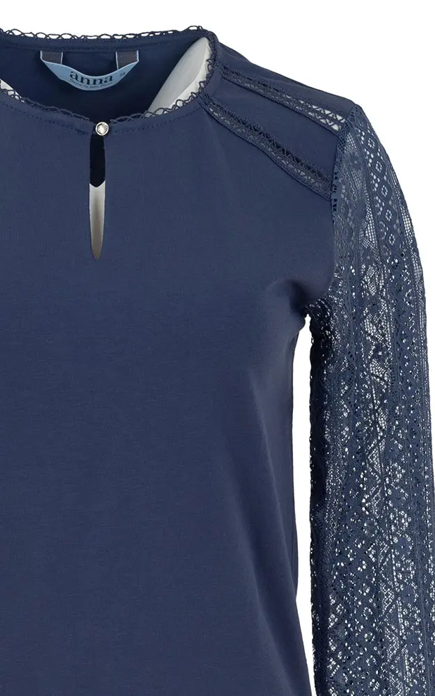 Trachtenshirt 9534 81100, blau