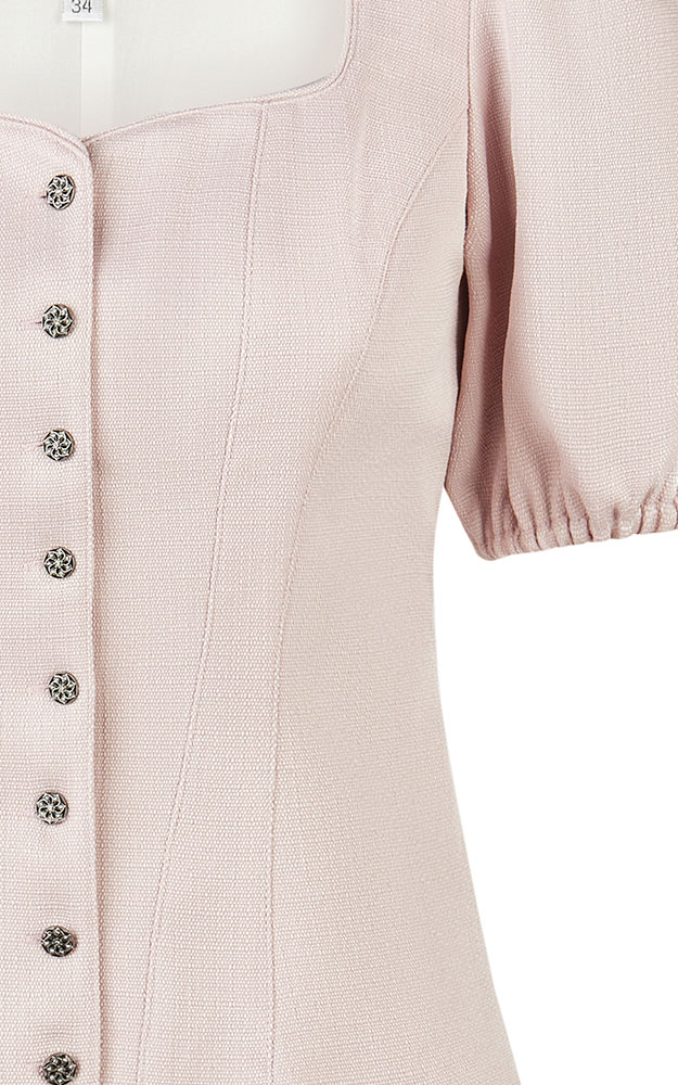 Mieder Herlingen, rosa Leinenoptik