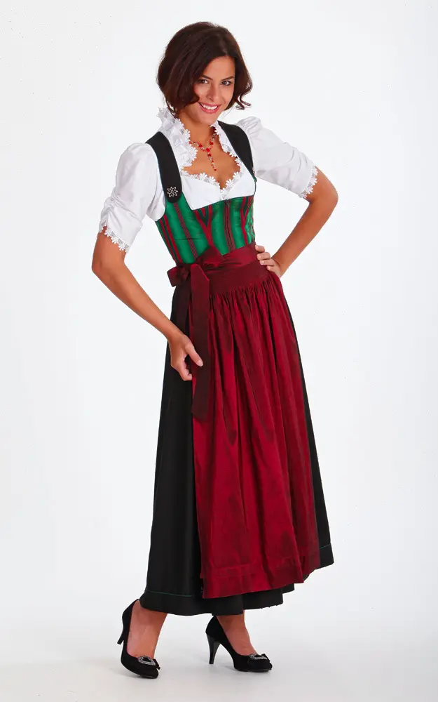 Schürze Taft Extra, weinrot