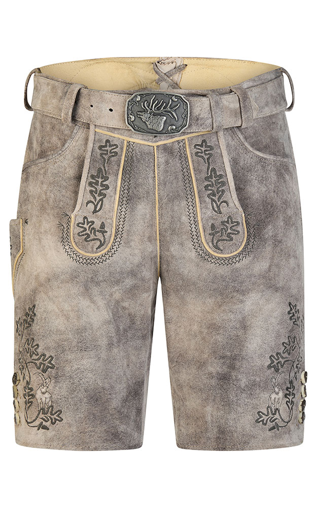 Lederhose Howard mit Gürtel, oxford