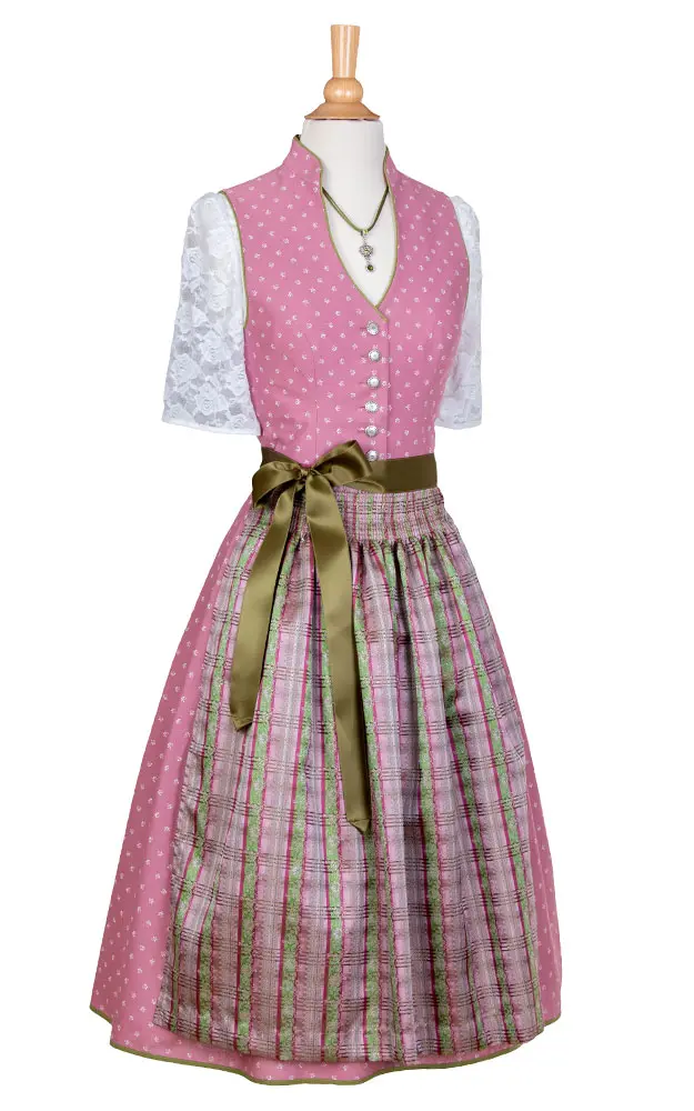 Blusendirndl Angertal altrosa, mit Schürze