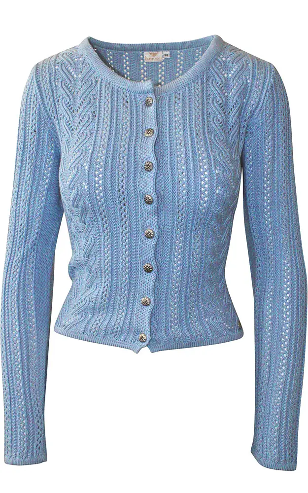 Strickjacke Wesabrunn, hellblau