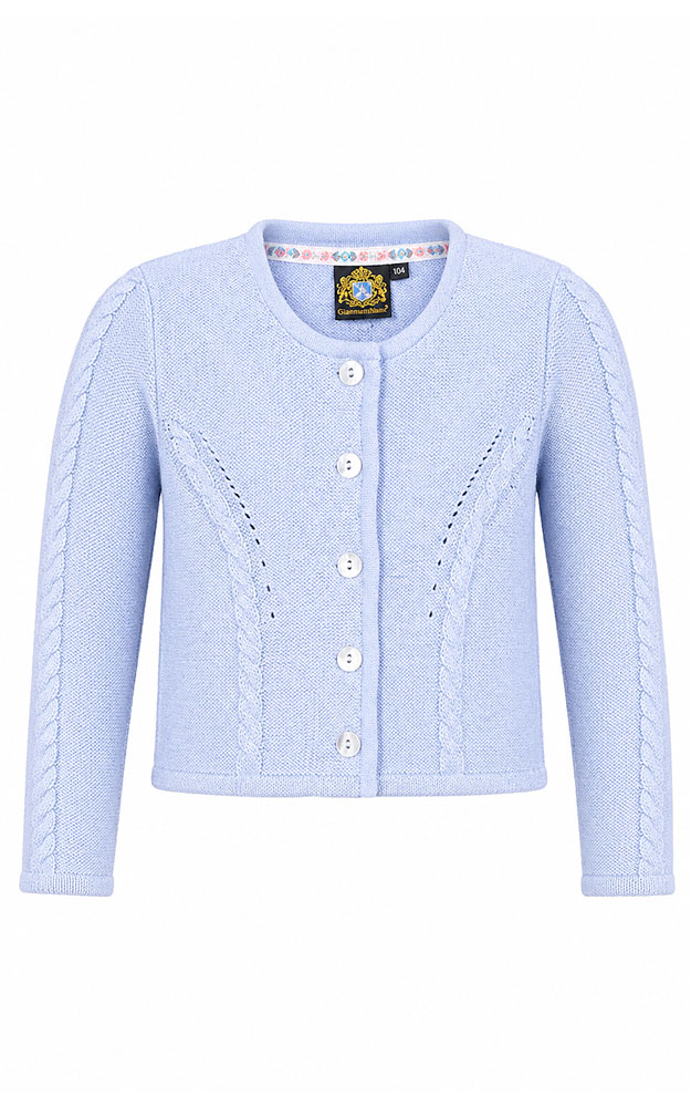 Kinder-Strickjacke Amrum, hellblau