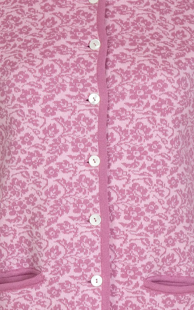 Strickjacke Appenzell, pink gemustert