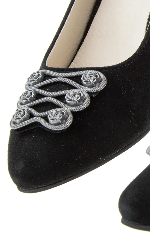 Velours-Schuhe 3007800002, schwarz