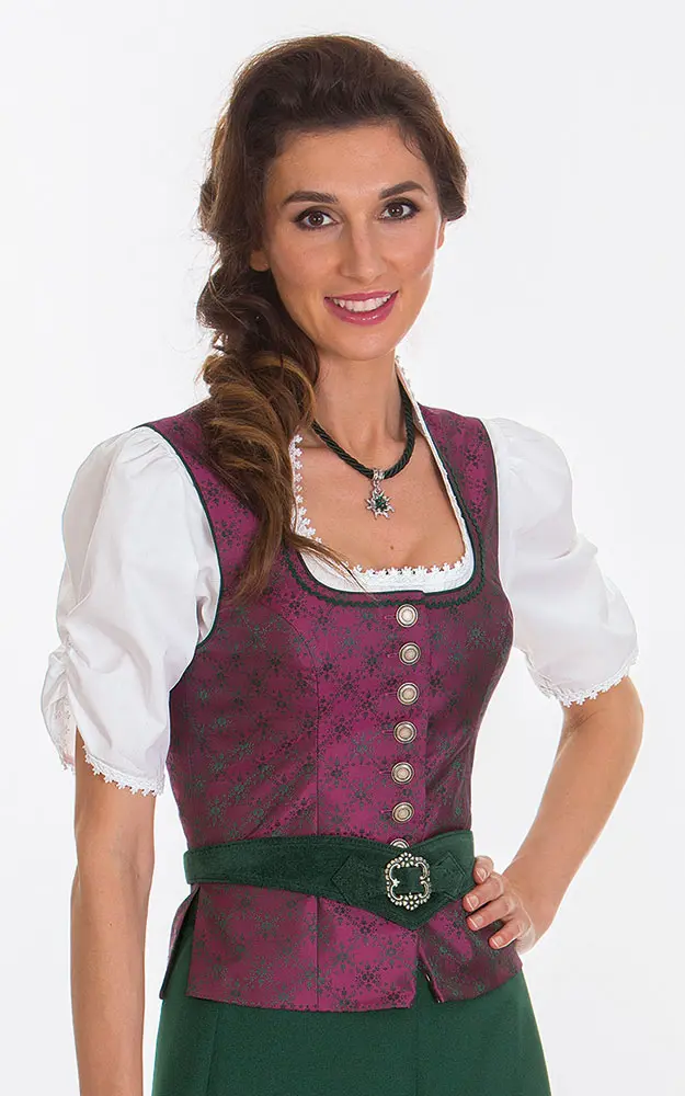 Mieder Herzberg, beere/grün