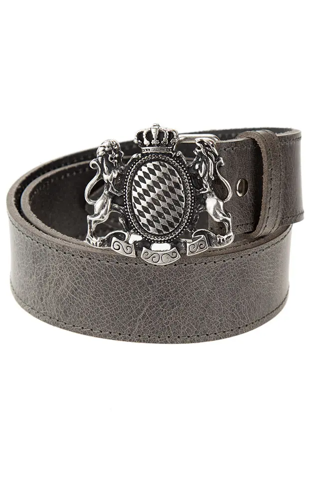 Gürtel 04069 Löwen groß, graubraun