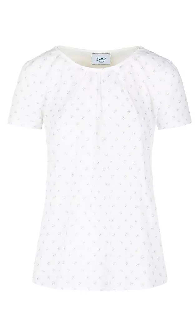 Blusenshirt Hannelore, weiß Blümchen