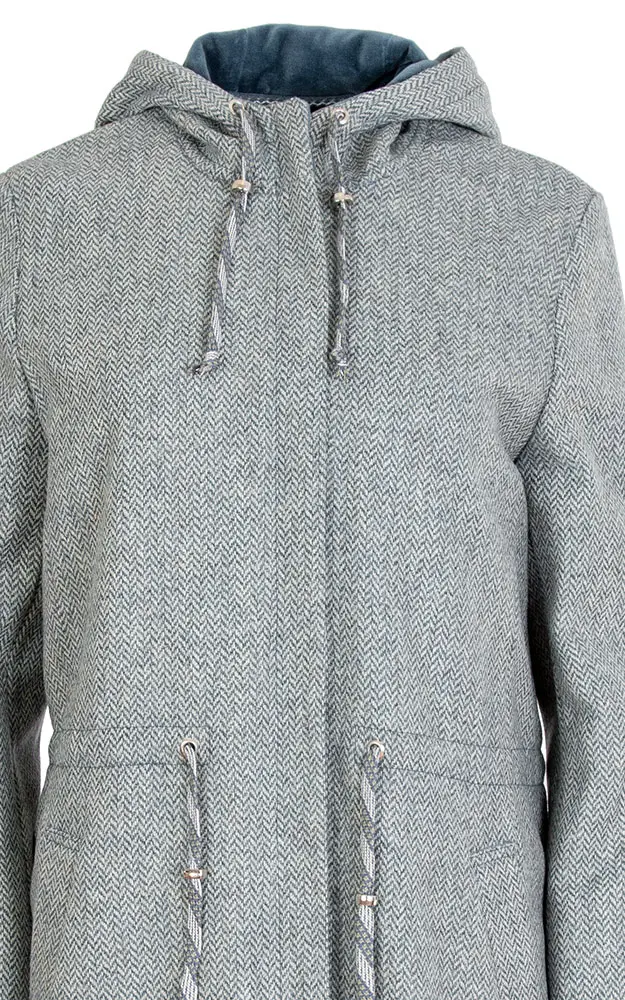 Mantel Kärnten, blau/beige