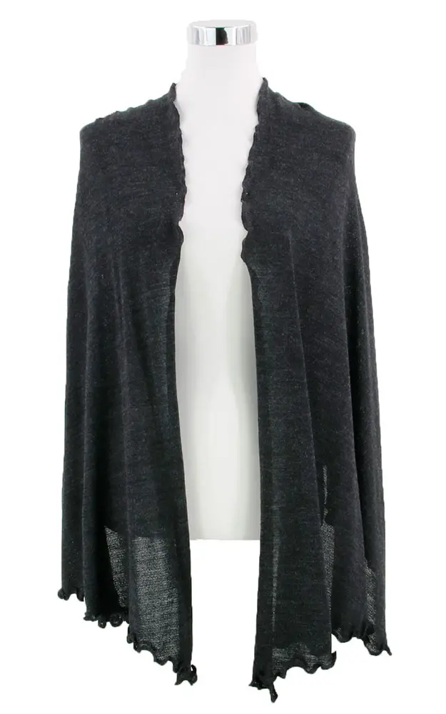 Stola Rüsche, anthtrazit