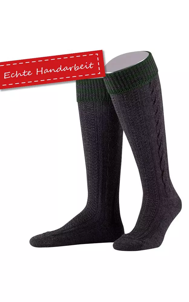 Kniestrümpfe L8995R, anthrazit/grün