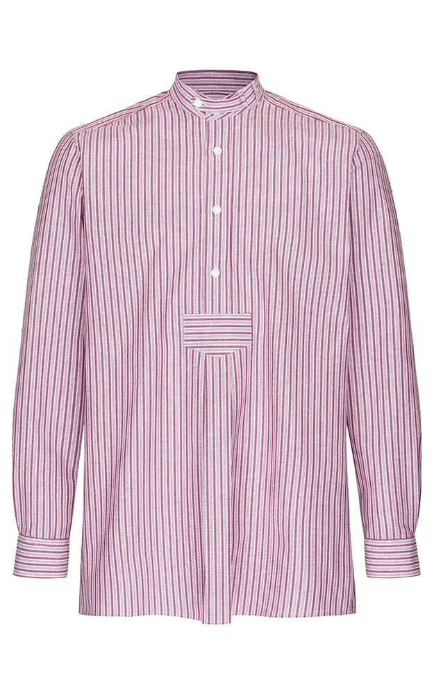 Hemd Ludwig, rot/weiß Stehkragen