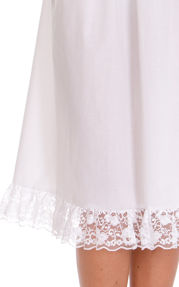 Unterrock Uta midi, weiß 70cm Tüllspitze