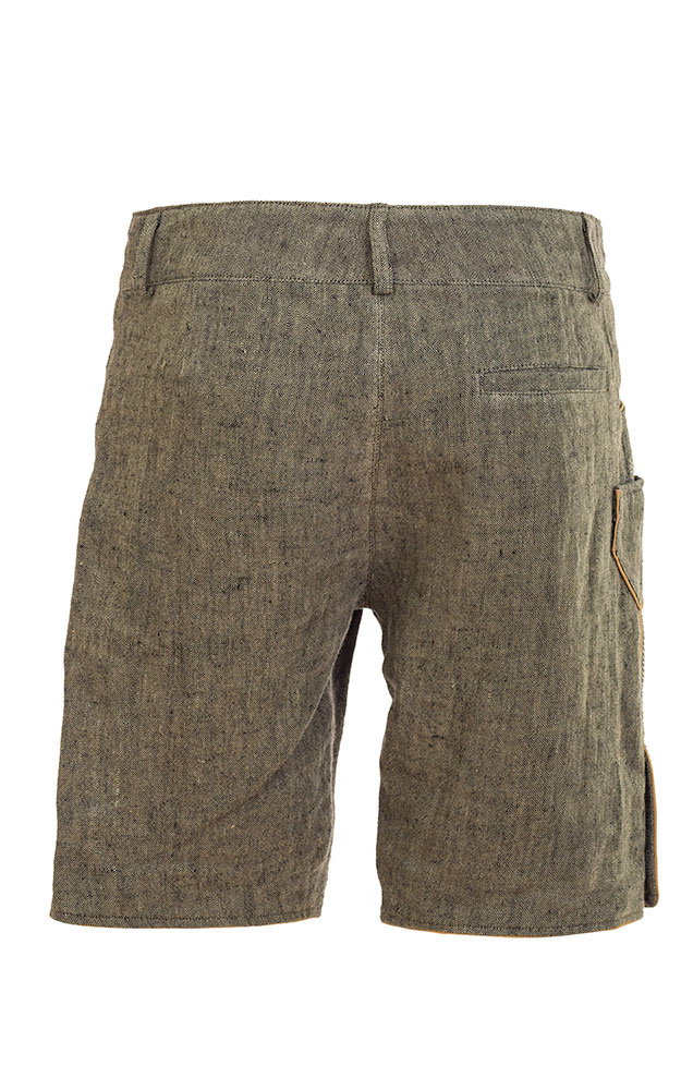 Stofflederhose Leinen, grün