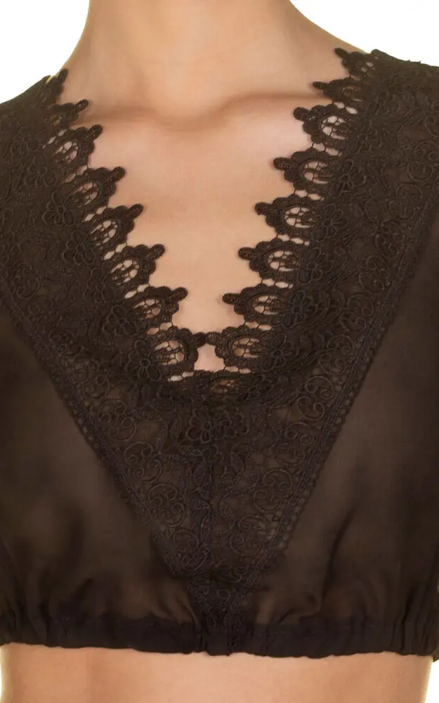 Dirndlbluse Benedikte, schwarz