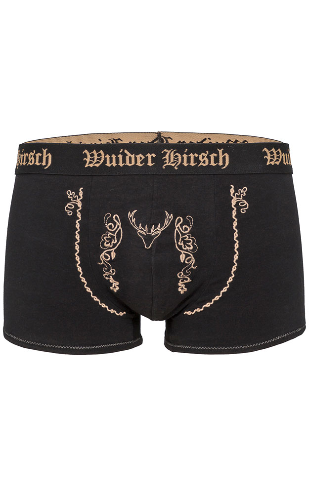 Unterhose Wuider Hirsch, schwarz