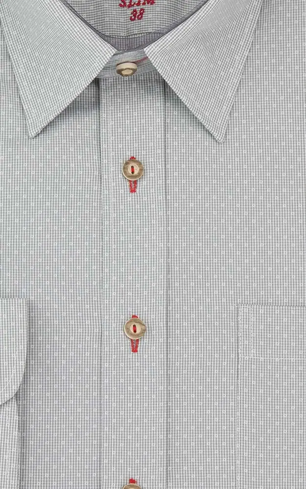 Hemd 12414, grau - Slim fit