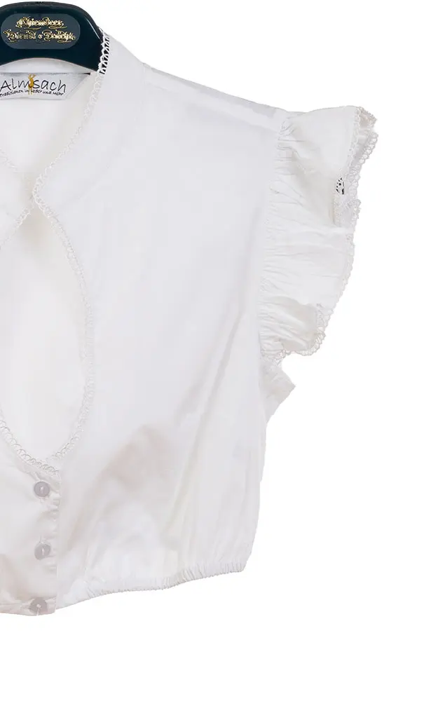 Dirndlbluse 46, weiß
