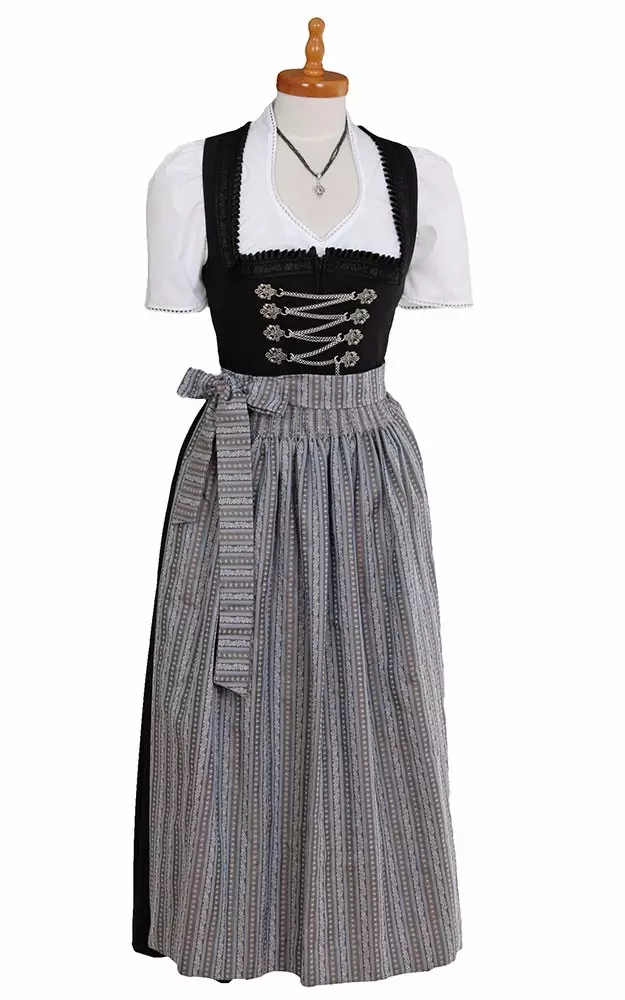 Schürze Streifen Extra, blau/braun