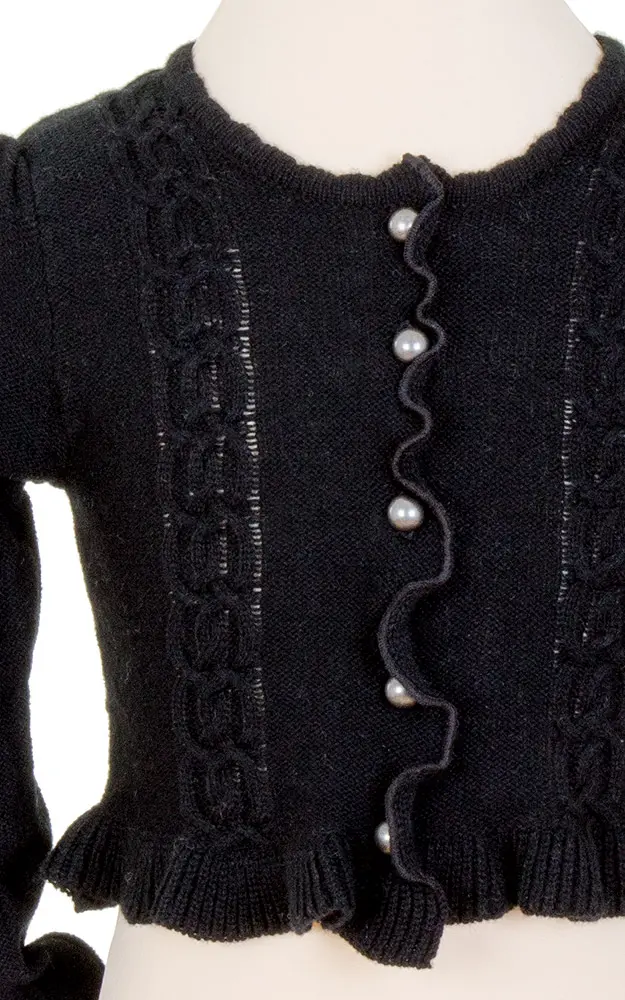 Kinder-Strickjacke Wels, schwarz