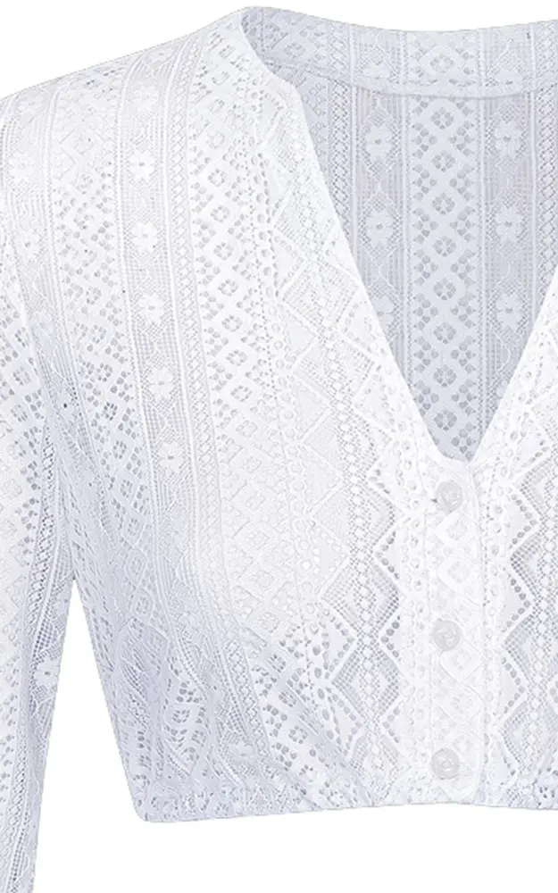 Dirndlbluse 01 06627SL, weiß