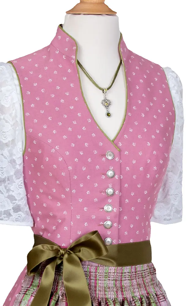 Blusendirndl Angertal altrosa, mit Schürze