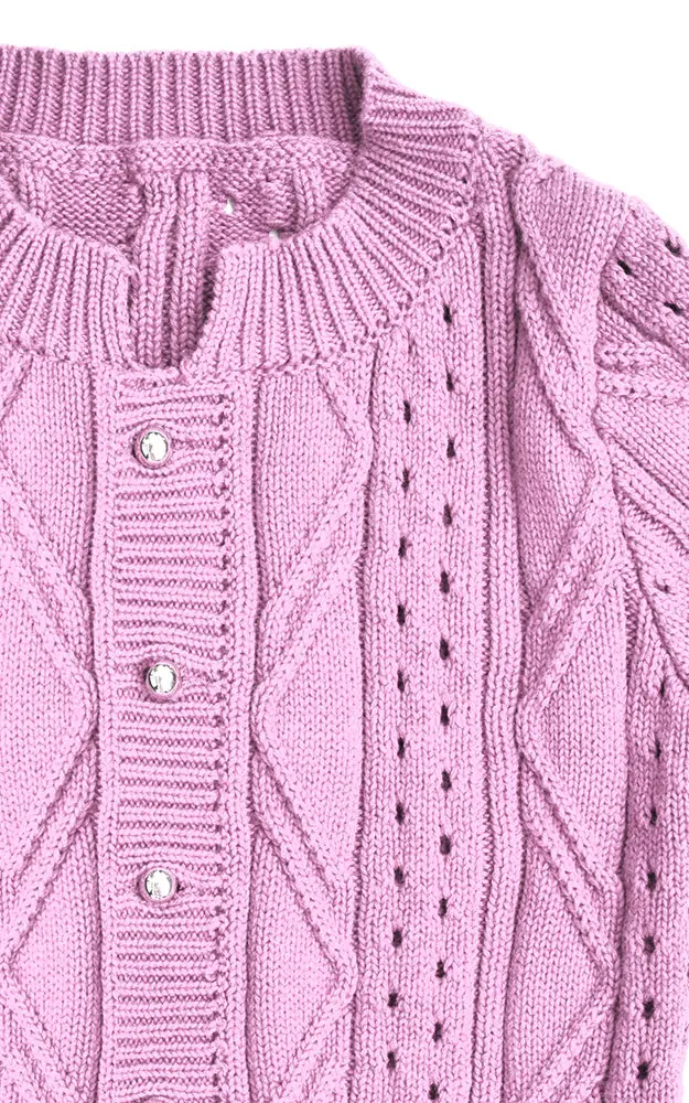 Baby-Strickjacke, rosa