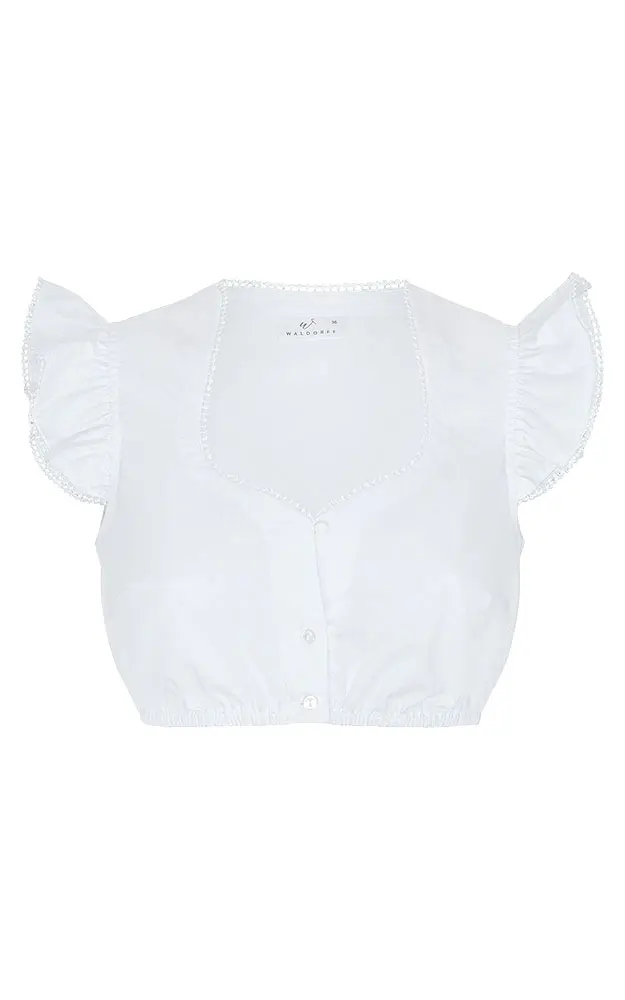 Dirndlbluse Flügelarm, weiß
