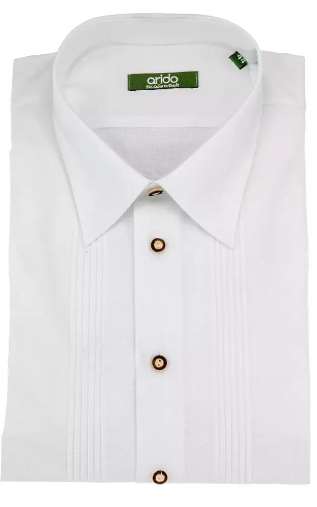 Hemd Arido 12 Biesen, weiß