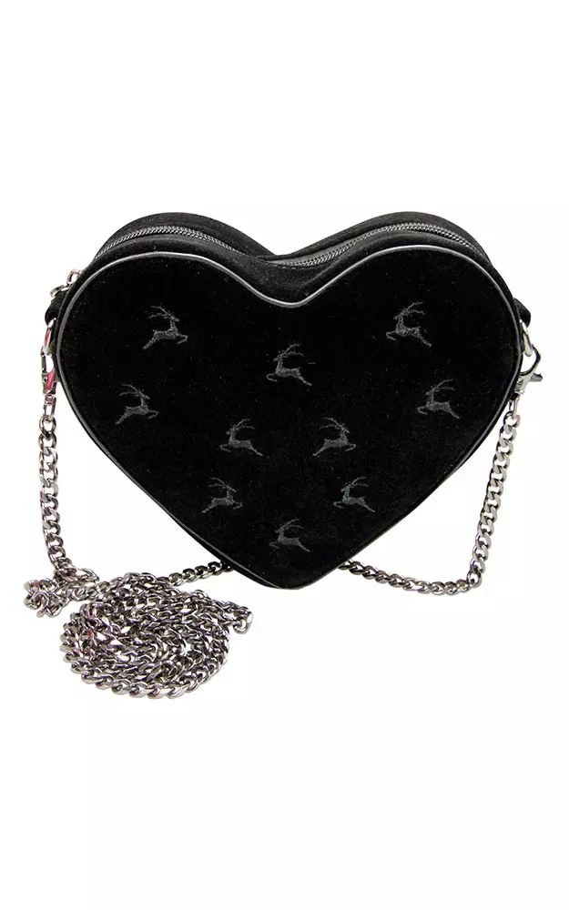 Trachtentasche Samtherz, schwarz