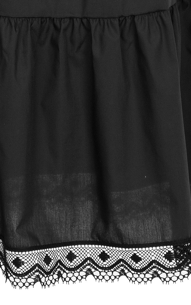 Unterrock Cora, schwarz 90cm Klöppelspitze