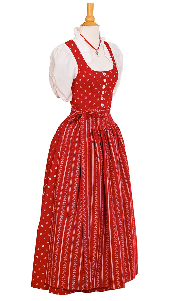 Schürze Streifen 2 Extra, rot/weiß