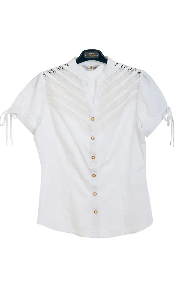 Trachtenbluse 21, weiß