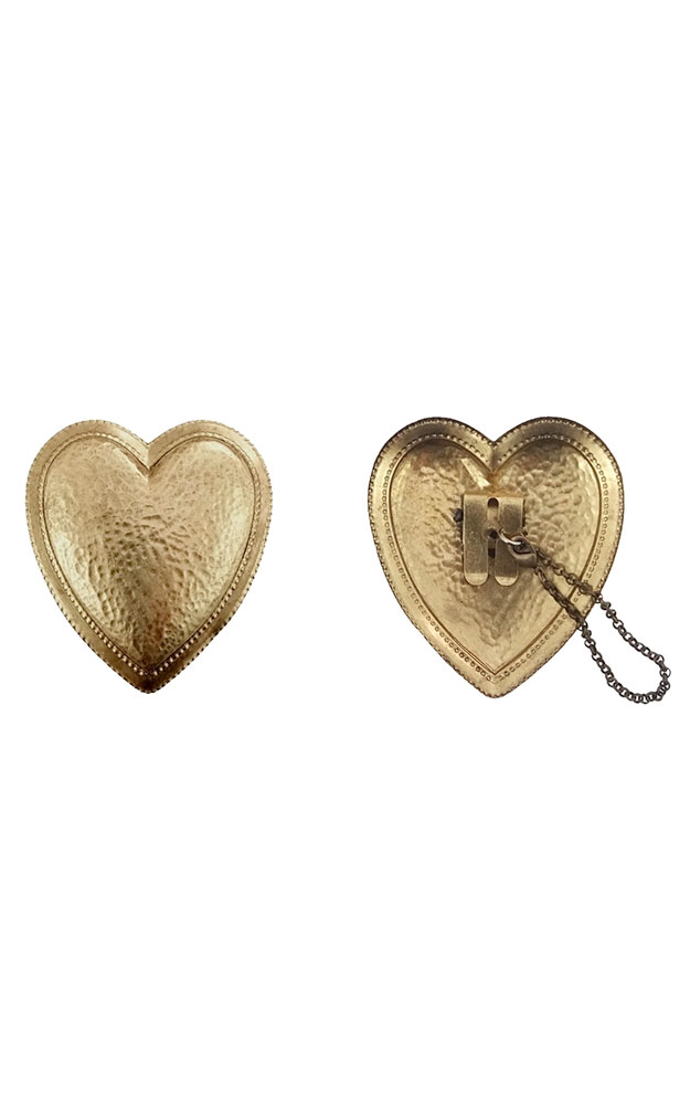 Schürzenclip Nr. 183, Herz altgold