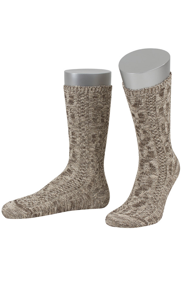 Bio-Socken LN5599, beigebraun meliert