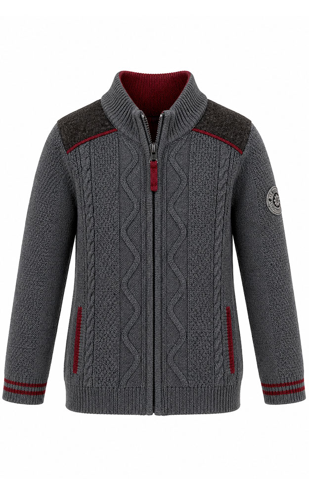 Kinder-Strickjacke, grau - FC Bayern