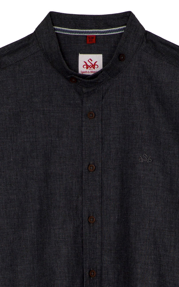 Hemd Edertal, dunkelgrau SK - Slim fit