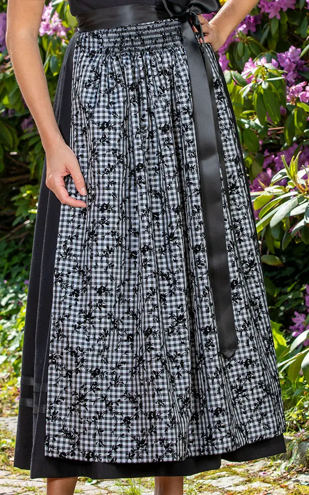 Schürze Schwarzsee, # schwarz/weiß