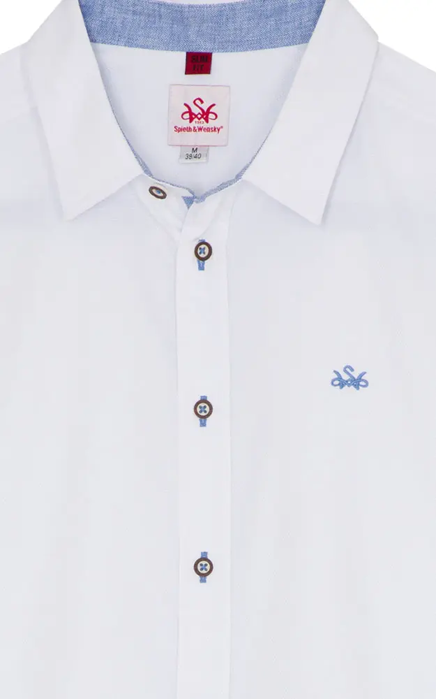 Hemd Flachbach LK, weiß - Slim fit
