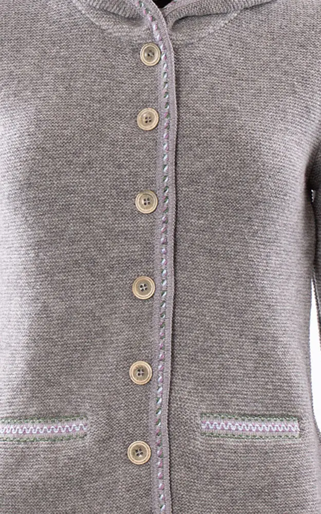 Strickjacke Nele, hellgrau