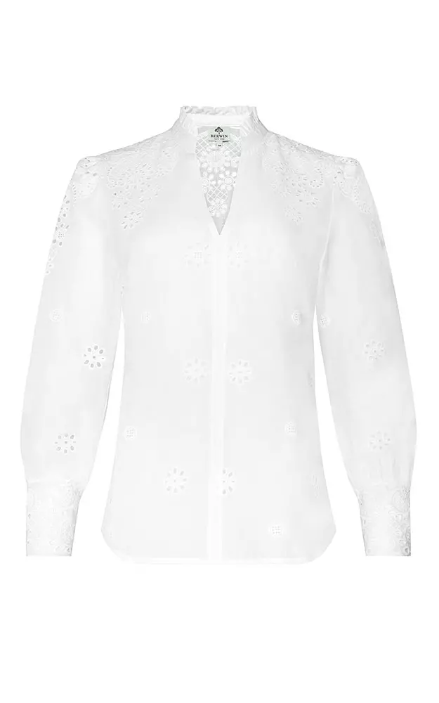 Trachtenbluse 35212, weiß