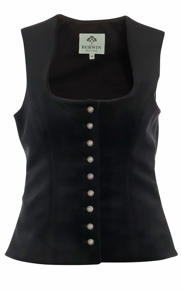 Mieder Samt 64250, schwarz