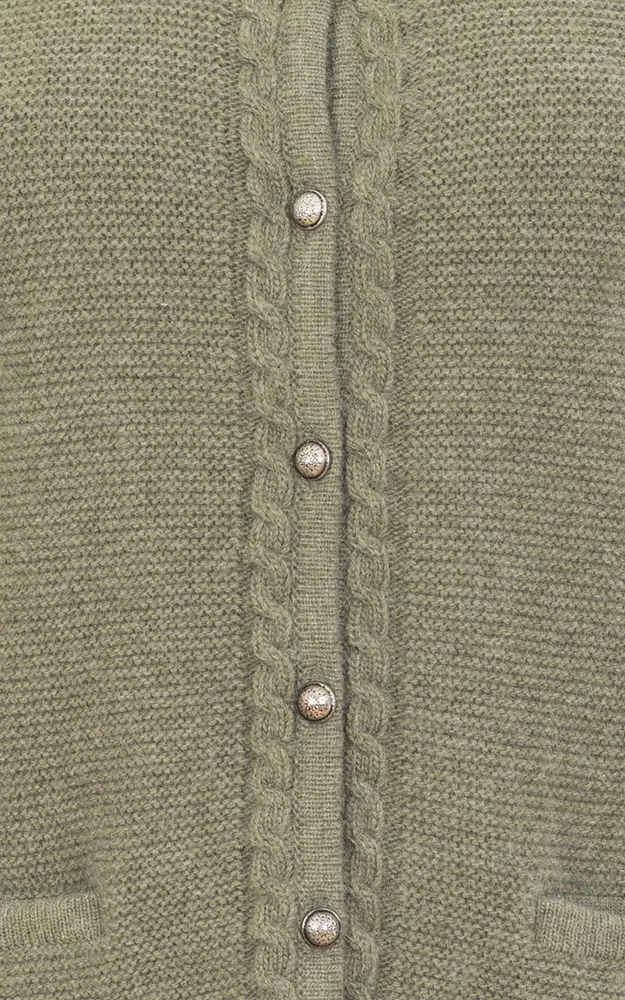 Strickjacke Finnland, schilfgrün