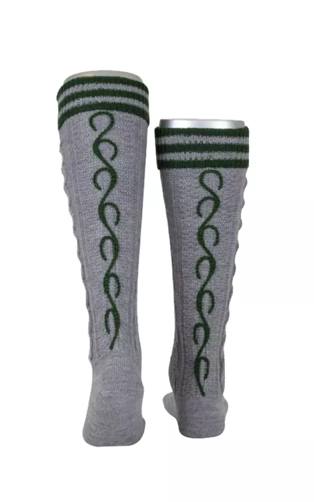 Kniestrümpfe L18995, mittelgrau/tanne