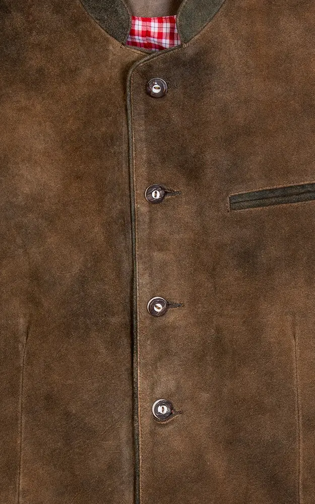 Lederweste HE 1111, mittelbraun